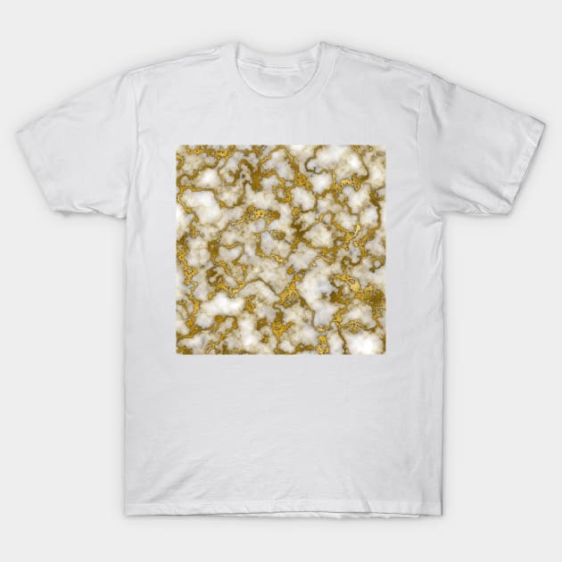 golden marble, beautiful marble T-Shirt by Erekjo